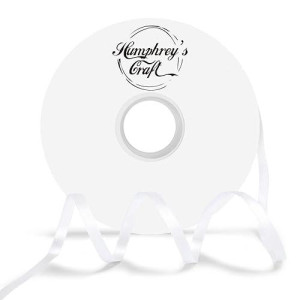 Humphreys Craft 14 Inch White Double Faced Satin Ribbon 50 Yards Variety Of Color For Crafts Gift Wrapping Diy Bows Bouquet De