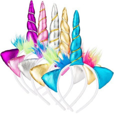 Bedwina Unicorn Headband Pack Of 12 Unicorn Headbands For Girls Party Favors And Rainbow Unicorn Birthday Party Supplies Fo