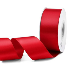 Humphreys Craft 112 Inch Red Double Faced Satin Ribbon 25 Yards Variety Of Color For Crafts Gift Wrapping Diy Bows Bouquet