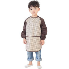 Plie Waterproof Kids Art Smocks 37 Colors Age 110 Sxxl Size Brown Check 18Xxl