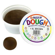 Hygloss Products Play Dough Safe Nontoxic Modelling Dough For Arts Crafts Learn Play Unscented 1Lb Brown