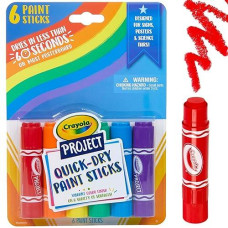 Crayola Paint Sticks No Water Required Paint Set For Kids Art Supplies 6 Count Multi