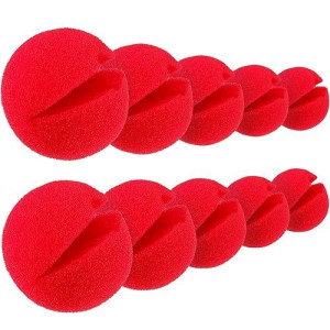 Meekoo Red Clown Nose Red Nose Foam Sponge Nose Cosplay Nose For Halloween Christmas Comic Party Supplies10 Packs