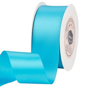 Vatin 112 Inches Wide Double Faced Polyester Turquoise Satin Ribbon Continuous Ribbon 25 Yard Perfect For Wedding Gift Wrap