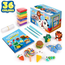 Sago Brothers 36 Colors Air Dry Clay Soft Modeling Clay For Kids With Tools Tutorial Molding Clay Christmas Gifts For Kids A