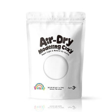 Sago Brothers White Air Dry Clay 7Oz Modeling Clay For Kids Super Soft And Ultra Light Molding Clay For Children Refill White