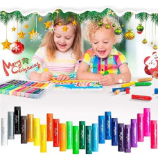 Maymoi Tempera Paint Sticks Nontoxic Quick Drying No Mess Washable Paint Sticks For Kids 24 Bright Colors