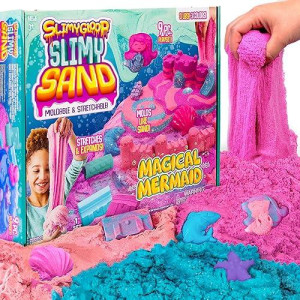 Slimysand Magical Mermaid 3 Pounds Of Slimysand In 3 Colors Purple Blue Glitter Pink 7 3D Molds More Reusable Box Supe