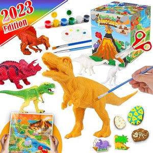 Funzbo Dinosaur Painting Kit Dinosaur Toys For Kids 3 4 5 6 78 9 Years Old Christmas Gifts For Kids Painting Set For Ki