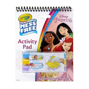 Crayola Color Wonder Disney Princess Coloring Activity Pad Mess Free Coloring Gift For Kids Age 3 4 5 6 Multi