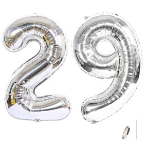 2Pcs 40 Inch Number Balloon Foil Balloons Number 29 Jumbo Giant Balloons Prom Balloon Mylar Huge Number Balloon For Birthday Par