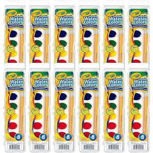 Crayola Washable Watercolor Paint Sets For Kids 12Ct Classroom Arts Crafts Bulk Classroom Paint For Kids 8 Colors 3