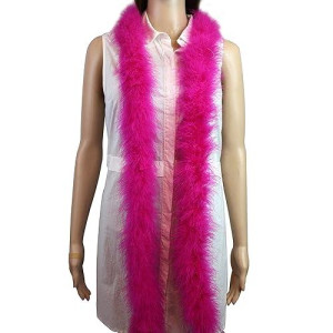 Flydreamfeathers Hot Pink 2 Yardlong Marabou Feather Boa Dancing Wedding Crafting Party Dress Up Halloween Costume Decoration