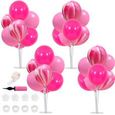 Toniful Balloons Stand Kit Sweet 16Th Pink Marble Table Birthday Decorations For Girl 16Th Birthday Decoration Valentines Day B