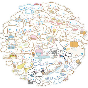 50 Pcs Kawaii Cinnamoroll Stickers Cartoon Japanese Anime Stickers Water Bottles Luggage Party Gift Decal For Kids Girls Cin