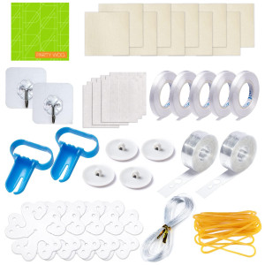 Partywoo Balloon Arch Kit 45 Pcs Balloon Garland Kit Balloon Arch Strip Wall Hooks Balloon Knotter Balloon Decorating Strip