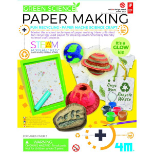 4M Green Science Paper Making Kit From Steam Powered Kids Have Recycling And Paper Mache Science Craft Its A Glow Kit Reddot