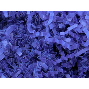 Dpc Crinkle Paper Shred For Packaging Gift Boxbasket Filler 2Ounce Bag Royal Blue