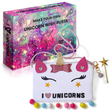 2Pepers Make Your Own Unicorn Purse Kit Arts And Crafts For Kids Diy Unicorns Gifts For Girls Ages 3 4 5 6 7 8 Years And Up N