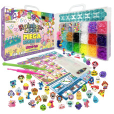 Rainbow Loom Loomipals Mega Set Features 60 Cute Assorted Lp Charms The New Rl20 Happy Looms Hooks Alpha Pony Beads 56