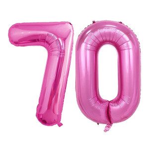 Goer 42 Inch Pink 70 Number Balloons For 70Th Birthday Party Decorations 70Th Anniversary Party Supplies