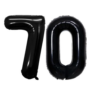 Goer 42 Inch Black 70 Number Balloons For 70Th Birthday Party Decorations 70Th Anniversary Party Supplies