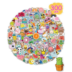 Sticker For Water Bottles 300 Pcspack Cute Vinyl Waterproof Vsco Laptop Stickers For School Students Classroom Christmas Stock