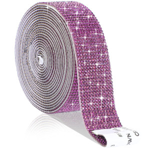 Self Adhesive Rhinestone Strips Diamond Bling Crystal Ribbon Sticker Wrap For Craft Jewel Tape Roll With 2 Mm Rhinestones For Di