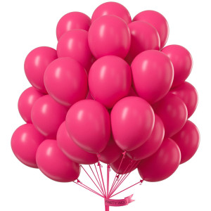 Partywoo Magenta Balloons 50 Pcs 12 Inch Hot Pink Balloons Dark Pink Balloons For Balloon Garland Or Balloon Arch As Party Dec