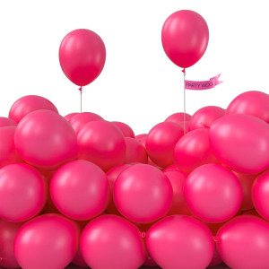 Partywoo Magenta Balloons 120 Pcs 5 Inch Hot Pink Balloons Dark Pink Balloons For Balloon Garland Balloon Arch As Birthday Par