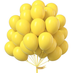 Partywoo Yellow Balloons 51 Pcs 12 Inch Matte Yellow Balloons Yellow Latex Balloons For Balloon Garland Balloon Arch As Party