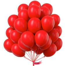 Partywoo Red Balloons 50 Pcs 12 Inch Matte Red Balloons Red Latex Balloons For Balloon Garland Or Balloon Arch As Birthday Par