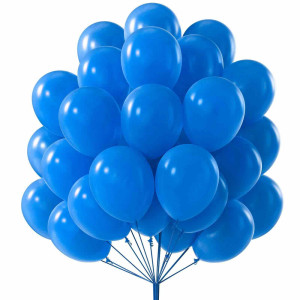 Partywoo Azure Blue Balloons 50 Pcs 12 Inch Pearl Azure Blue Balloons Blue Balloons For Balloon Garland Balloon Arch As Party