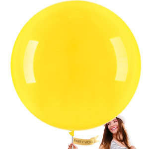 Partywoo Yellow Balloons 4 Pcs 36 Inch Large Matte Yellow Balloons Big Yellow Latex Balloons For Balloon Garland Arch As Party