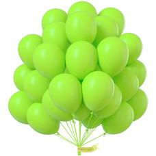 Partywoo Lime Green Balloons 50 Pcs 12 Inch Lime Balloons Yellowish Green Balloons For Balloon Garland Or Balloon Arch As Part