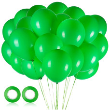 100Pcs Green Balloons 12 Inch Green Latex Party Balloons Helium Quality For Party Decoration Like Birthday Party Baby Showerw