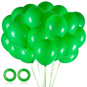 100Pcs Green Balloons 12 Inch Green Latex Party Balloons Helium Quality For Party Decoration Like Birthday Party Baby Showerw