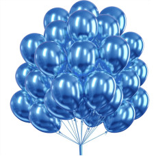 Partywoo Metallic Blue Balloons 50 Pcs 12 Inch Blue Metallic Balloons Metallic Balloons For Balloon Garland Or Balloon Arch As