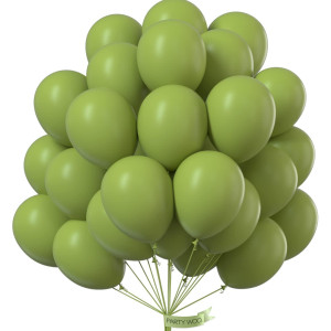 Partywoo Olive Green Balloons 50 Pcs 12 Inch Boho Green Balloons Matte Green Balloons For Balloon Garland Balloon Arch As Part