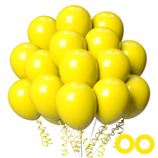 100Pcs Yellow Balloons 12 Inch Yellow Latex Party Balloons Helium Quality For Gender Revealbirthday Party Baby Showerwedding