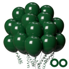 100Pcs Dark Green Balloons 12 Inch Green Latex Party Balloons Helium Quality For Birthday Party Dinosour Masqueradebaby Showe