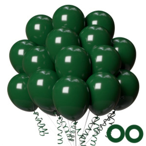 100Pcs Dark Green Balloons 12 Inch Green Latex Party Balloons Helium Quality For Birthday Party Dinosour Masqueradebaby Showe