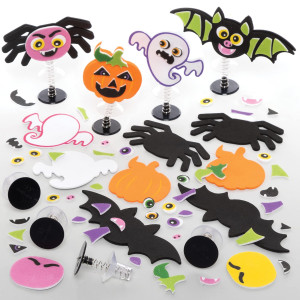 Baker Ross Fe849 Halloween Bouncy Toy Craft Set For Children Pack Of 8 Childrens Birthday Party Bags Small Party Bags Gifts