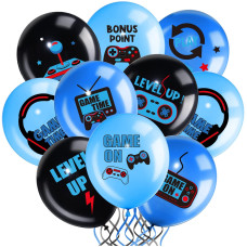 Video Game Party Balloons Set Game Birthday Party Balloons Game Theme Balloons Decorations Gaming Black Latex Balloons For Teens