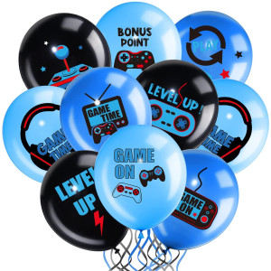 Video Game Party Balloons Set Game Birthday Party Balloons Game Theme Balloons Decorations Gaming Black Latex Balloons For Teens