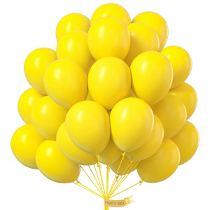 Partywoo Yellow Balloons 50 Pcs 12 Inch Matte Yellow Balloons Yellow Latex Balloons For Balloon Garland Balloon Arch As Party