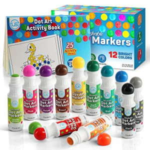 Ultimate Stationery Dot Markers Bingo Daubers 12 Washable Color Dot Markers For Toddlers Toddler Activities Bingo Markers And