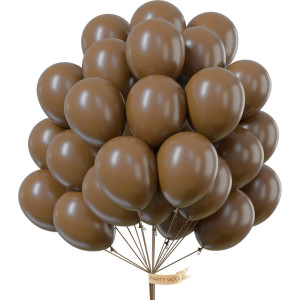 Partywoo Coffee Brown Balloons 50 Pcs 12 Inch Boho Brown Balloons Dark Brown Balloons For Balloon Garland Balloon Arch As Part