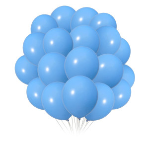 Zwzliulian 300 Pack Light Blue Balloons Light Blue Balloons 12 Inch Matte Latex Light Blue Balloons Bulk Sky Blue Balloons Fo