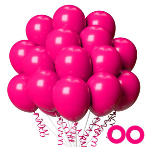 100Pcs Hot Pink Balloons12Inch Hot Pink Latex Party Balloons Helium Quality For Like Bridal Showergender Reveal Birthday Part